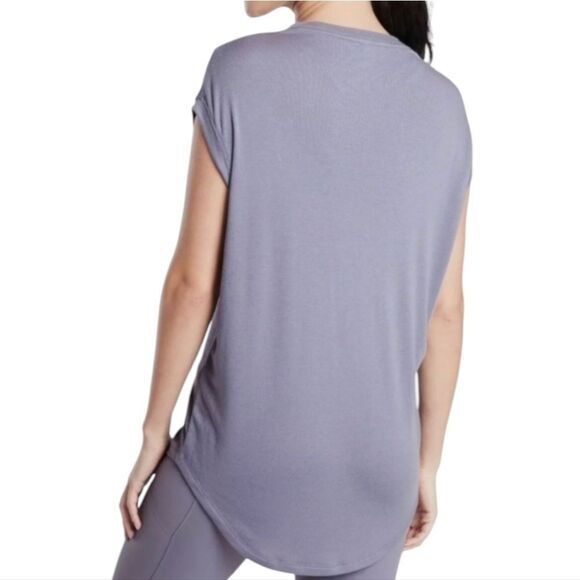 Athleta Cloudlight Rib Stratus Tee Lavender Purple Sleeveless Ribbed Women's S - Picture 3 of 9